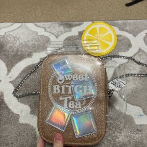 Dolls Kill Glittery Brown Crossbody Bag